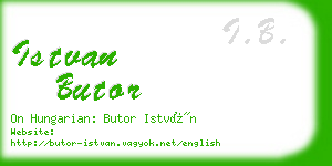 istvan butor business card